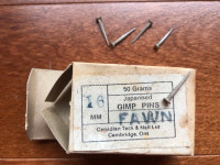 Gimp pins, tacks, canvas staples - MINI fasteners!