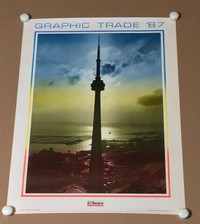 CN Tower FOUR Vintage Image Posters 20" x 28" Graphic Trade '87