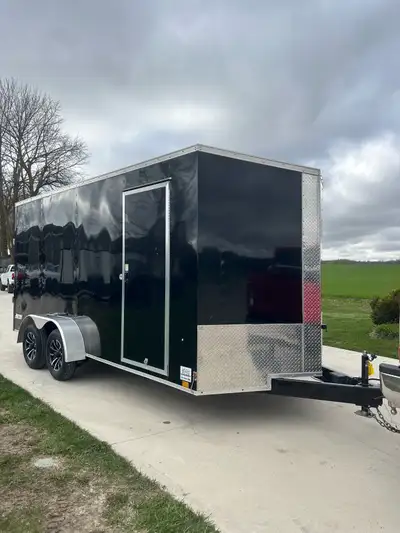 2023 Pace American Journey 7x16 plus 2ft vee enclosed trailer. Tall height, aftermarket aluminum whe...