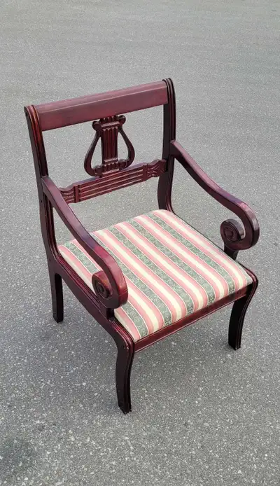 19th Century Regency Mahogany Armchairs. Height: 36" Floor to seat 17" Width 23" Depth of seat 21"
