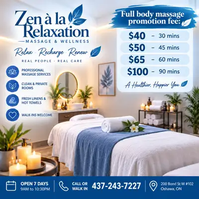 Full Body Massage in Oshawa., View more