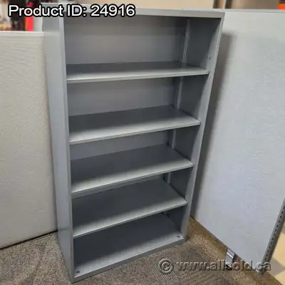 Teknion Metal 5 Shelf Bookshelf Bookcase w/ Adjustable Shelves, View more