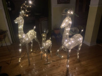 Reindeer 3 Piece Outdoor or Indoor Christmas Decorations