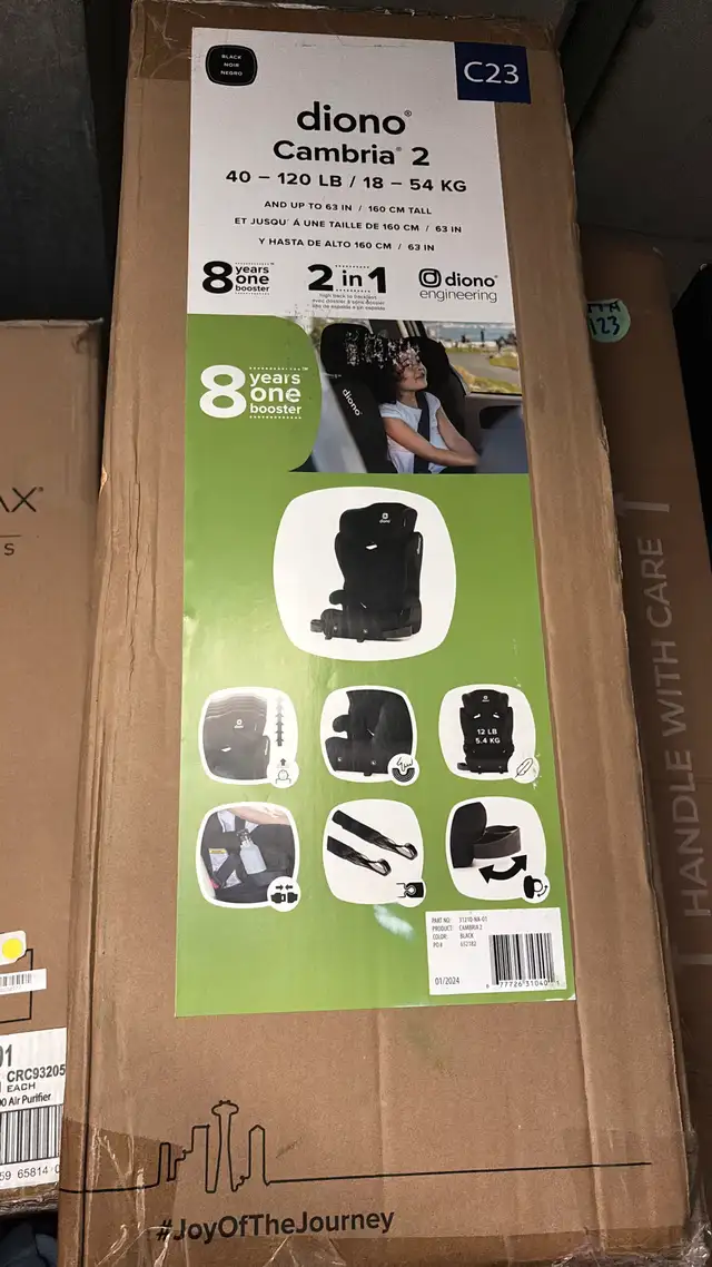 Diono Cambria 2 High Back Booster Seat in Strollers, Carriers & Car Seats in City of Toronto - Image 3