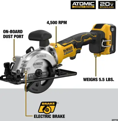 Selling NEW Dewalt Cordless 4-1/2-inch Circular Saw (Tool Only), View more