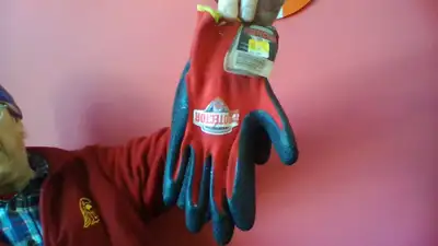 Protective Rubberized GLOVES size large, View more