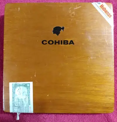 ''Cohiba'' (Cuban Wooden Cigar Box), View more