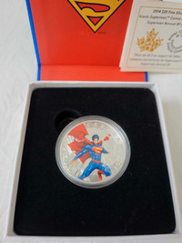 2014 $20 Fine Silver Coin Iconic Superman ROYAL CANADIAN MINT