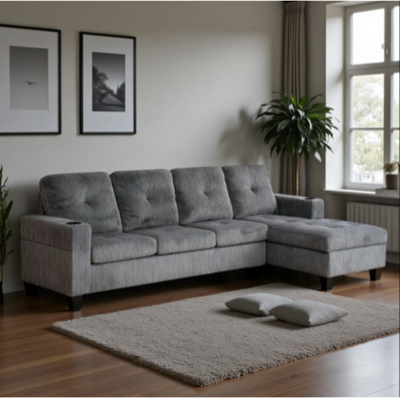 Free Delivery Pull Out Sofa Bed Sectional Reversible Chaise Sale, View more