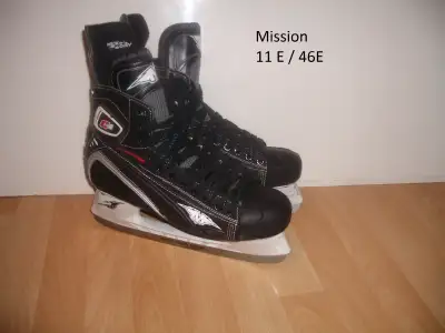 skates MISSION patins size 11 E / 46 E, 80$ In like new condition. Perfect for hockey game or leisur...