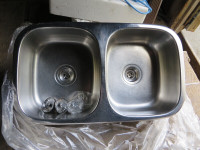 Double stainless steel sink
