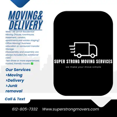 THE MAN POWER OF MOVING & TRUCKS WE MOVE ANYTHING ANYWHERE, View more