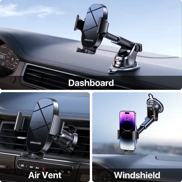 3-in-1 Cell Phone Holders for Your Car - Miracase in Cell Phone Accessories in Markham / York Region - Image 3