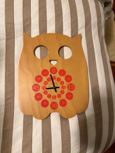 Wooden Owl Learning  Clock, View more