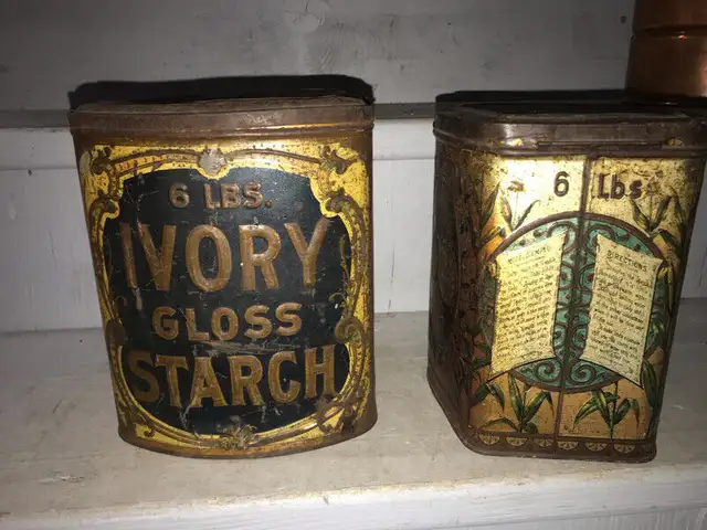 VINTAGE ST LAWRENCE STARCH PORT CREDIT ONTARIO ROYAL TINS in Arts & Collectibles in Mississauga / Peel Region - Image 11