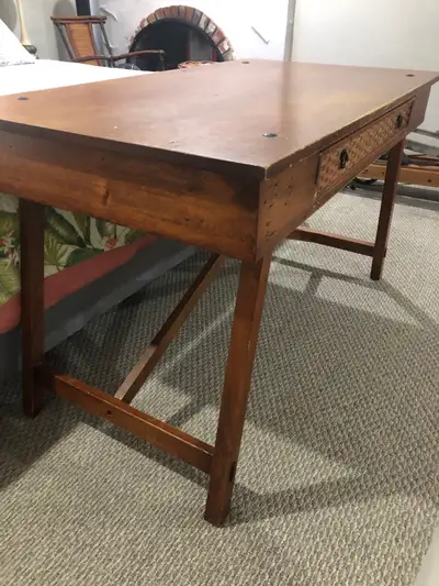 Mid-century solid wooden desk, View more