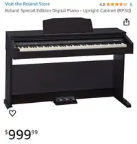 Roland Special Edition Digital Piano - Upright Cabinet (RP30) 