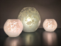 Beautiful Cherry Blossom Table Lamps - Like New Condition