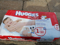 Huggies size 1 diapers babies /couches bébés 50 pieces 