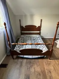 Cherry wood bed frame - double bed