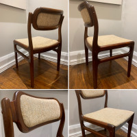 6 Beautiful mid century dining chairs solid rosewood teak