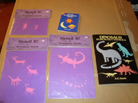Stencil It stencils of pre-historic animals + Dinosaur punch out
