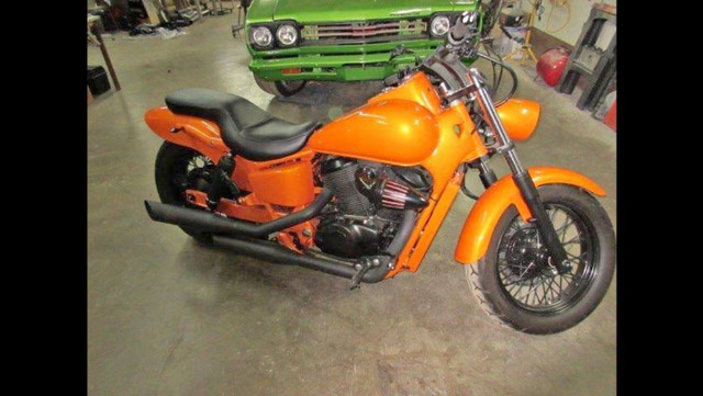 2002 Honda shadow with Harley fat boy parts. in Street, Cruisers & Choppers in Terrace - Image 4