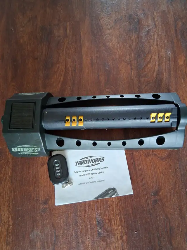 Solar rechargeable oscillating sprinkler