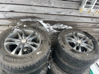 4 Alloy rims with new tires 225 70 R16