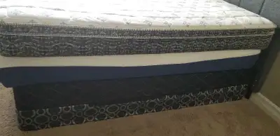 Queen Size Bed frame missing slatted bed base. Pickup 3625 144ave near Clareview. If ad is still up,...