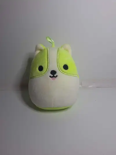 Squishmallows 4” REGINALD the yellow green Corgi DOG, View more