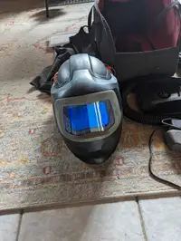 Adflo PAPR welding helmet complete setup