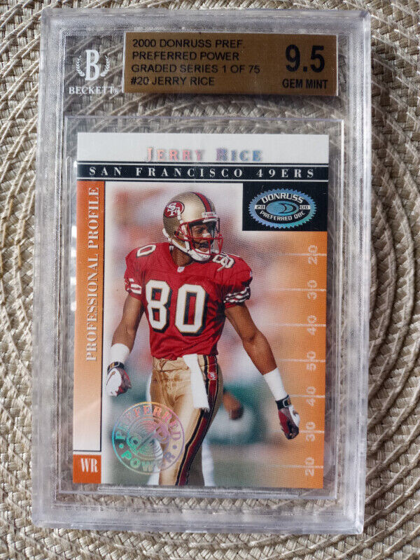 2000 Donruss Preferred Power Jerry Rice Graded Series BGS 9.5 in Arts & Collectibles in St. Catharines - Image 2