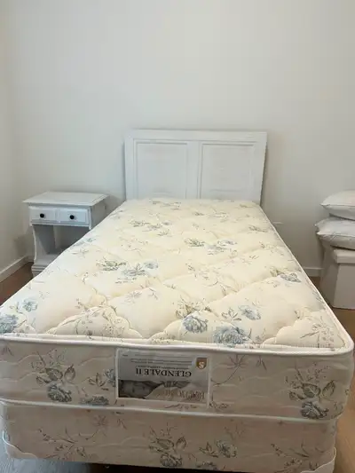 Twin bed mattress and boxspring, View more