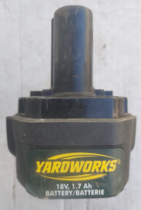 Yardworks 18V battery, good condition, hold charged, $20