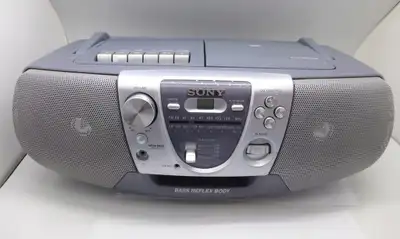 Vintage Sony cfd-v8 portable boombox CD radio cassette stereo, View more