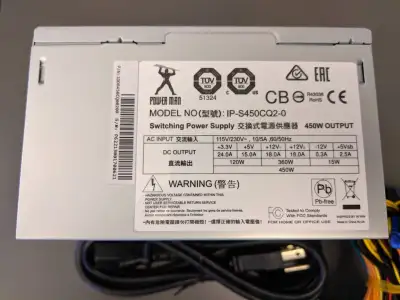 Brand new InWin/ PowerMan IP-S450CQ2-0 450W Power Supply, View more