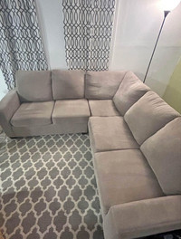 2 piece grey sectional couch