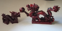 Red Dragon Statues