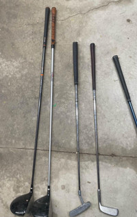 Right hand Golf club set - 2 drivers, irons, putter, chipper