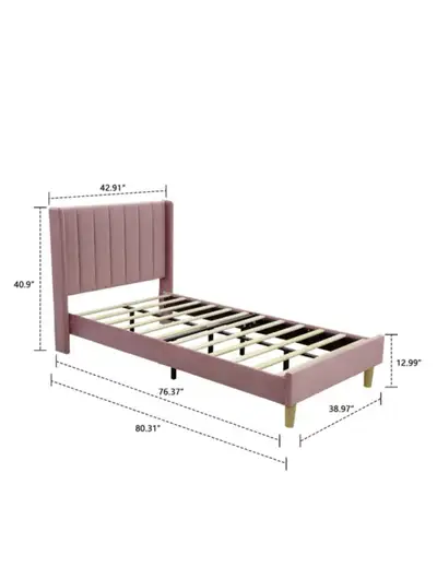 Dusty pinktwin bed for her, View more