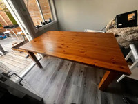 Big Solid IKEA Wood Table