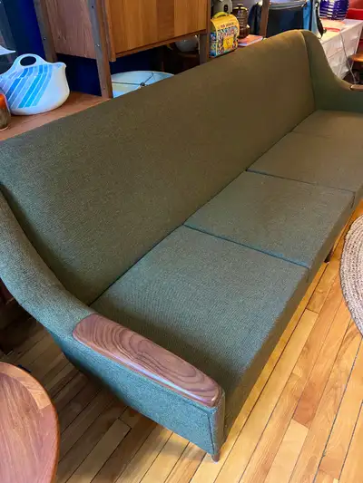 Green Teak Sofa - Mid Century, View more