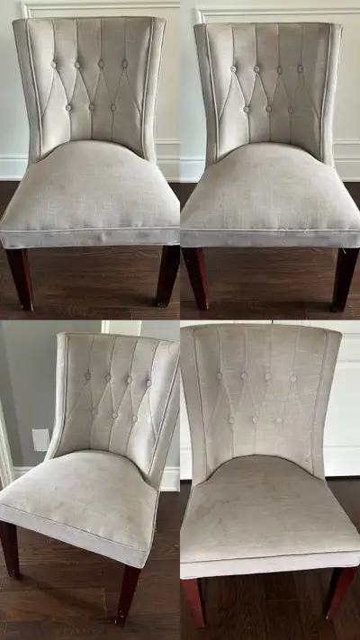 4 Tufted Grey Dining Chairs (Set of 4), View more