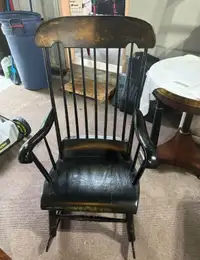 Black rocking chair 