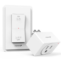 WIRELESS WALL PLUG WITH WALL SWITCH & BRAILLE