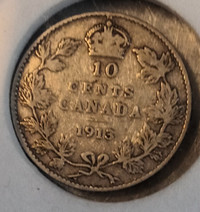 RARE 1913 10 cent Broad leaves