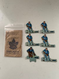 Vintage 1958 Maple Leafs and bag Hockey Table Top pPlayers