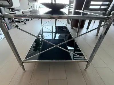 Modern Designer Black Glass Coffee Table, View more