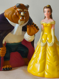 Vintage Disney Beauty & the Beast figurine toy hand puppet